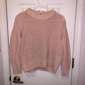 H&M Blush Sweater with Zipper Detail